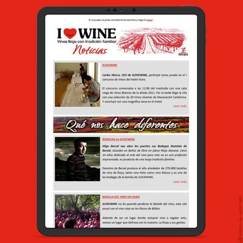 Newsletter de ILOVEWINE